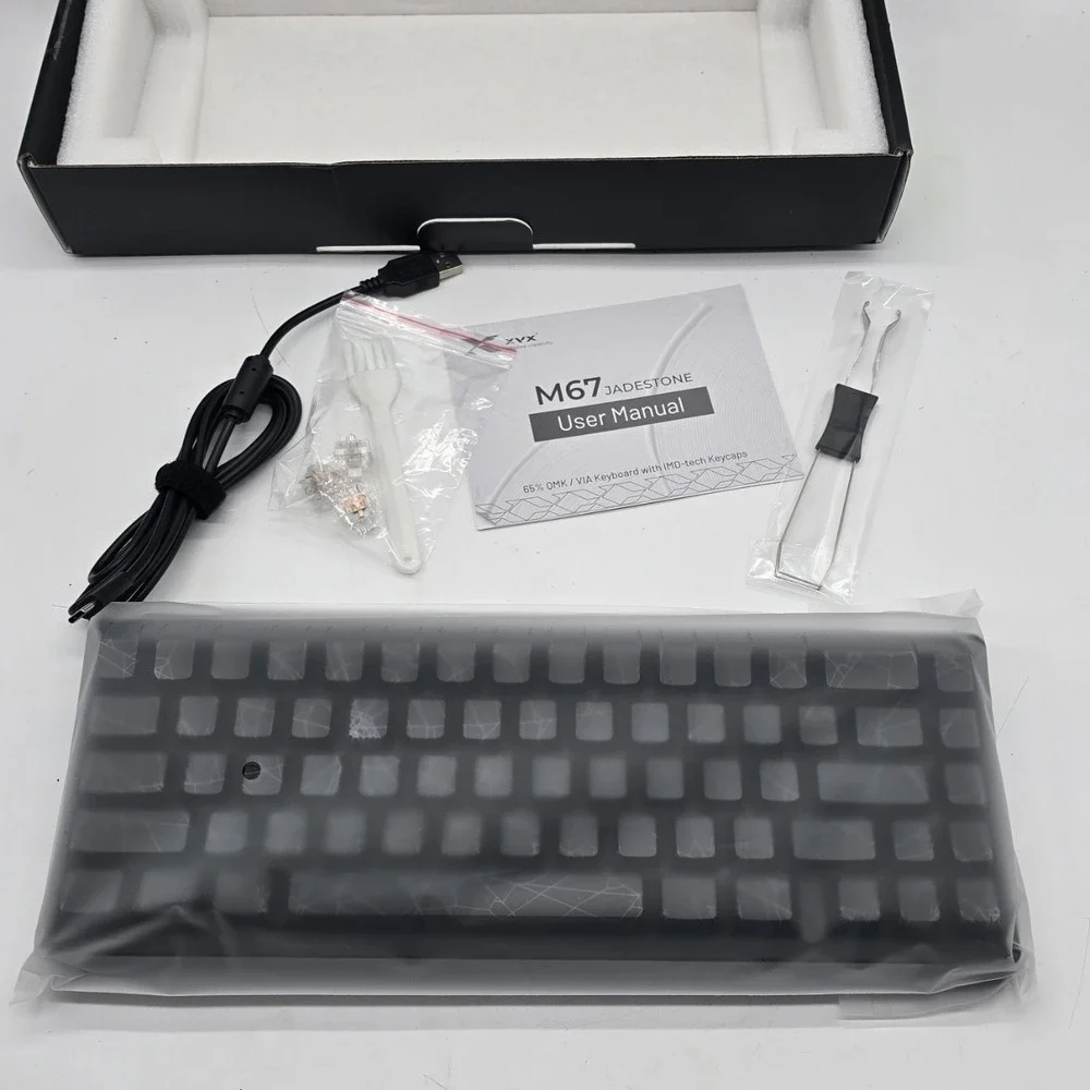 XVX M67 60% Mechanical‎ Keyboard Topographic Keycaps QMK/VIA Tri-Mode RGB Black
